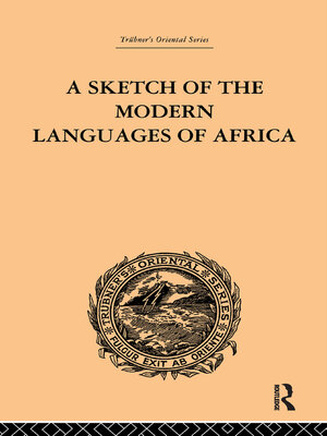 cover image of A Sketch of the Modern Languages of Africa